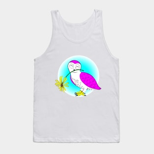 Owl with Flower Tank Top